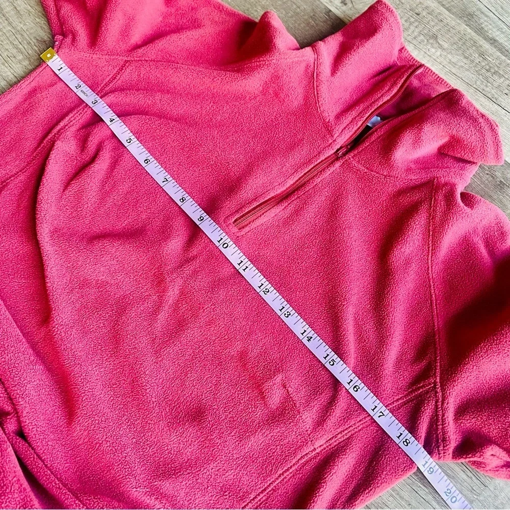 Columbia Muted Red Quarter-Zip Fleece Pullover Medium